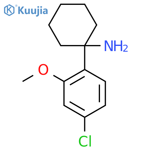 1-(4-chloro-2-methoxyphenyl)cyclohexan-1-amine structure