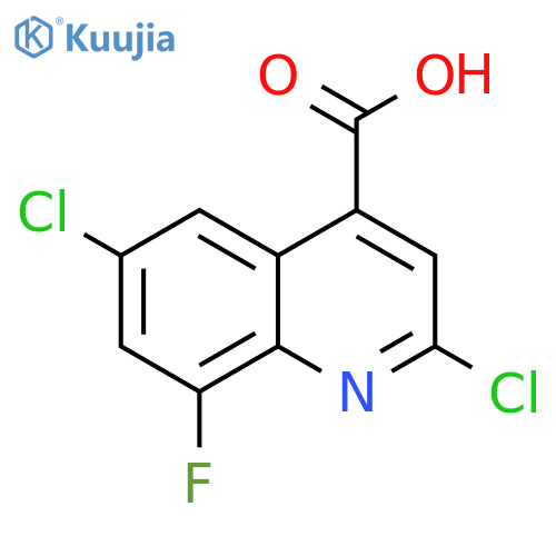 2,6-dichloro-8-fluoroquinoline-4-carboxylic acid structure