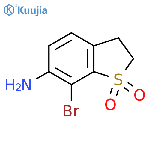 6-Amino-7-bromo-2,3-dihydro-1lambda6-benzothiophene-1,1-dione structure