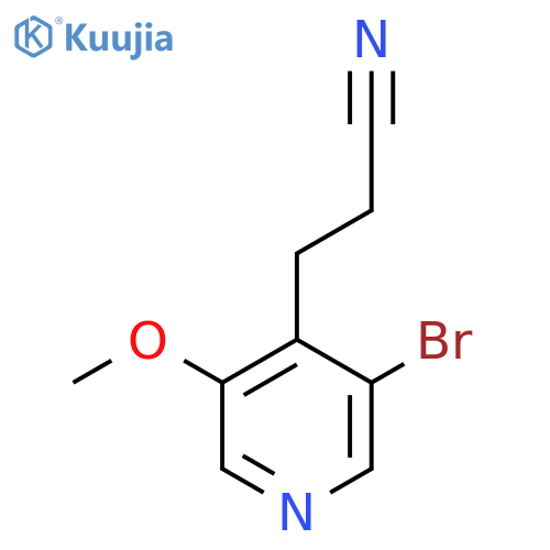 3-(3-bromo-5-methoxypyridin-4-yl)propanenitrile structure