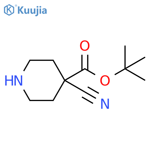 tert-butyl 4-cyanopiperidine-4-carboxylate structure