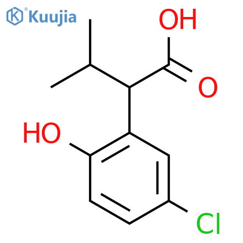 2-(5-chloro-2-hydroxyphenyl)-3-methylbutanoic acid structure