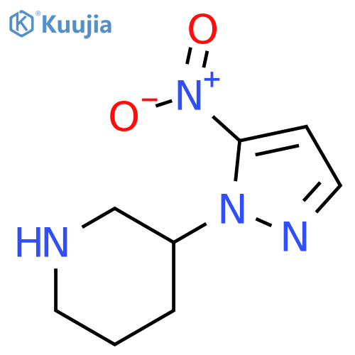 Piperidine, 3-(5-nitro-1H-pyrazol-1-yl)- structure