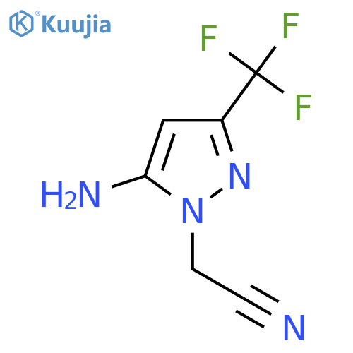 2-(5-Amino-3-(trifluoromethyl)-1H-pyrazol-1-yl)acetonitrile structure
