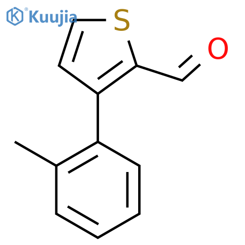 3-(2-Methylphenyl)thiophene-2-carbaldehyde structure