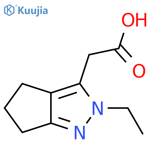 2-(2-Ethyl-2,4,5,6-tetrahydrocyclopenta[c]pyrazol-3-yl)acetic acid structure