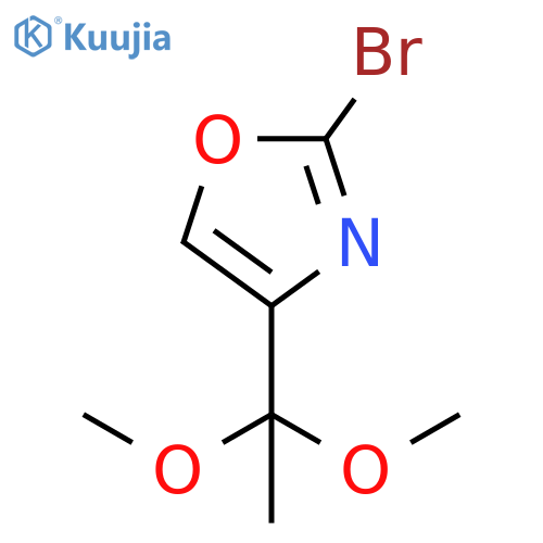 2-bromo-4-(1,1-dimethoxyethyl)-1,3-oxazole structure