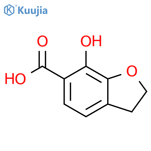 7-hydroxy-2,3-dihydro-1-benzofuran-6-carboxylic acid structure
