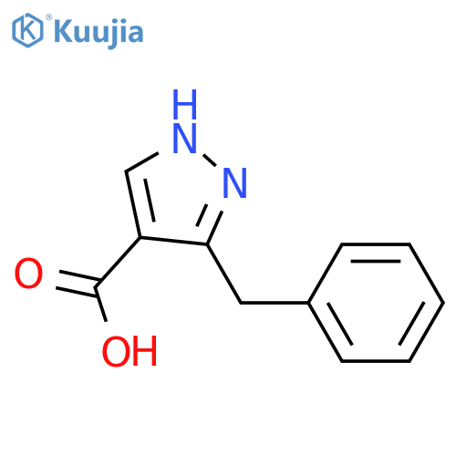 5-Benzyl-1H-pyrazole-4-carboxylic acid structure