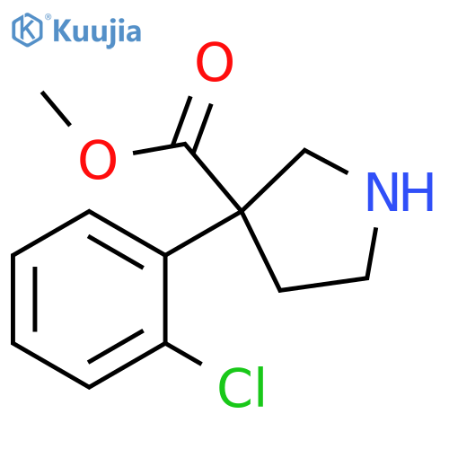 3-Pyrrolidinecarboxylic acid, 3-(2-chlorophenyl)-, methyl ester structure