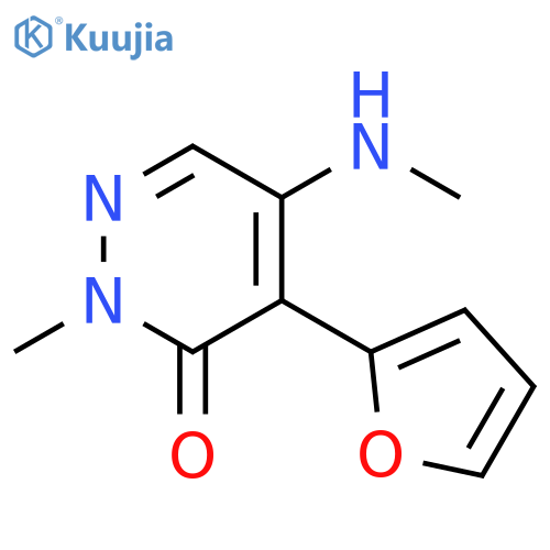 3(2H)-Pyridazinone, 4-(2-furanyl)-2-methyl-5-(methylamino)- structure