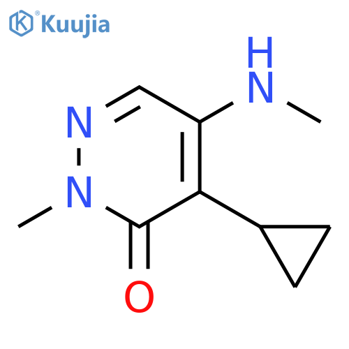 4-Cyclopropyl-2-methyl-5-(methylamino)pyridazin-3-one structure