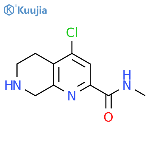 4-chloro-N-methyl-5,6,7,8-tetrahydro-1,7-naphthyridine-2-carboxamide structure