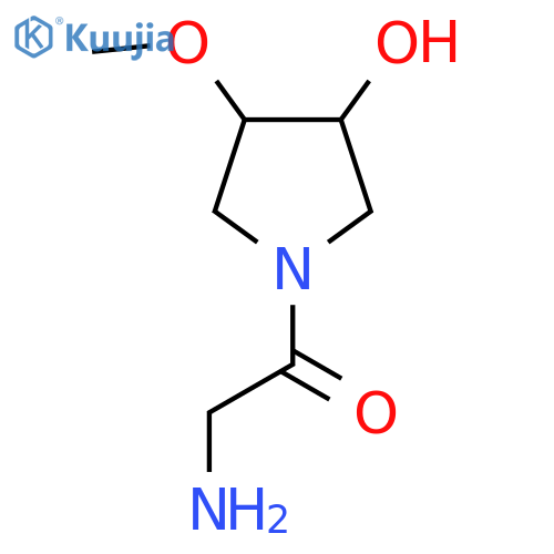 2-Amino-1-(3-hydroxy-4-methoxypyrrolidin-1-yl)ethan-1-one structure
