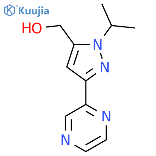 (1-isopropyl-3-(pyrazin-2-yl)-1H-pyrazol-5-yl)methanol structure