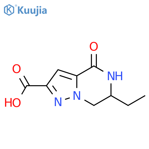 6-Ethyl-4-oxo-4,5,6,7-tetrahydropyrazolo[1,5-a]pyrazine-2-carboxylic acid structure