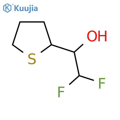 2,2-difluoro-1-(thiolan-2-yl)ethan-1-ol structure