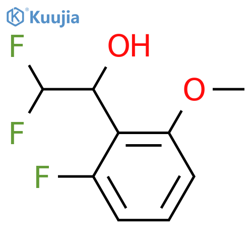 2,2-difluoro-1-(2-fluoro-6-methoxyphenyl)ethan-1-ol structure