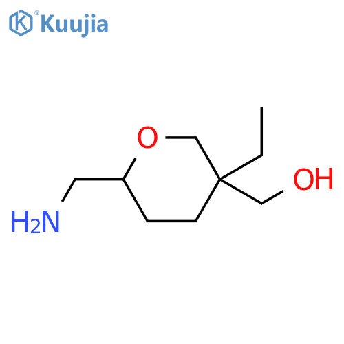 6-(aminomethyl)-3-ethyloxan-3-ylmethanol structure