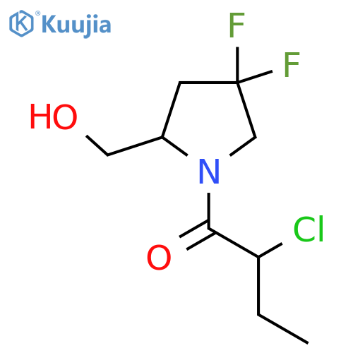 2-Chloro-1-(4,4-difluoro-2-(hydroxymethyl)pyrrolidin-1-yl)butan-1-one structure