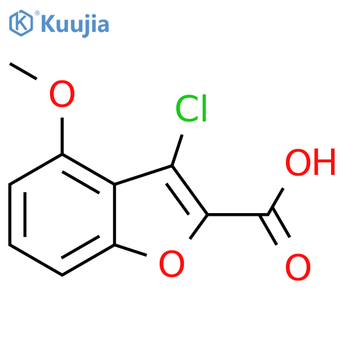 2-Benzofurancarboxylic acid, 3-chloro-4-methoxy- structure