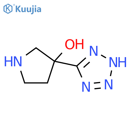 3-(1H-1,2,3,4-tetrazol-5-yl)pyrrolidin-3-ol structure