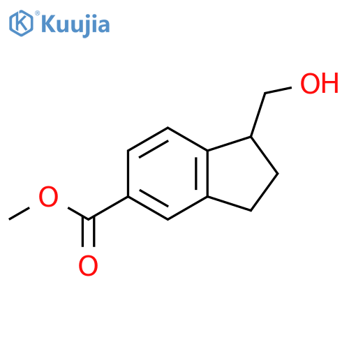 Methyl 1-(hydroxymethyl)-2,3-dihydro-1H-indene-5-carboxylate structure