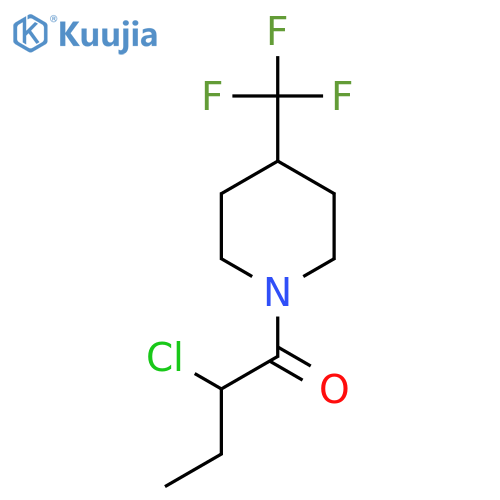 2-Chloro-1-(4-(trifluoromethyl)piperidin-1-yl)butan-1-one structure