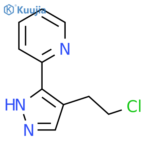 2-(4-(2-chloroethyl)-1H-pyrazol-3-yl)pyridine structure