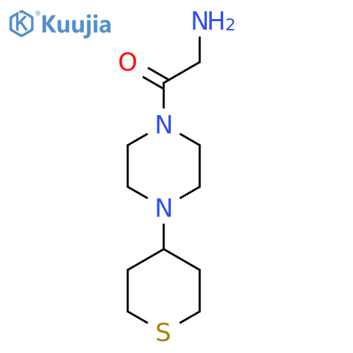2-Amino-1-(4-(tetrahydro-2H-thiopyran-4-yl)piperazin-1-yl)ethan-1-one structure