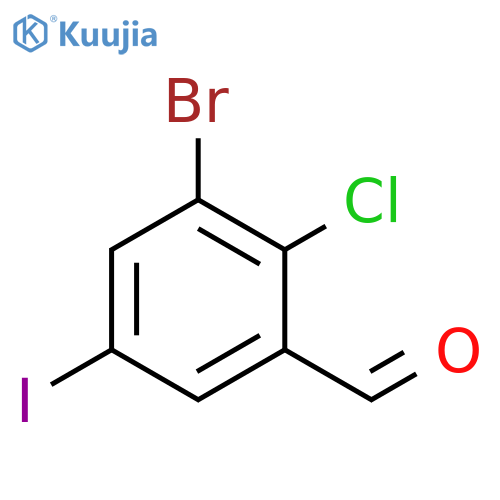 Benzaldehyde, 3-bromo-2-chloro-5-iodo- structure
