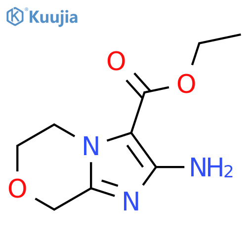 Ethyl 2-amino-5H,6H,8H-imidazo[2,1-c][1,4]oxazine-3-carboxylate structure