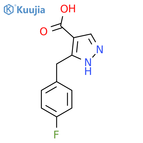 1H-Pyrazole-4-carboxylic acid, 3-[(4-fluorophenyl)methyl]- structure