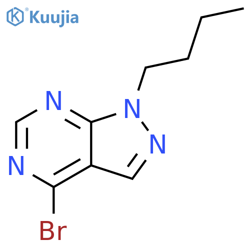 1H-Pyrazolo[3,4-d]pyrimidine, 4-bromo-1-butyl- structure