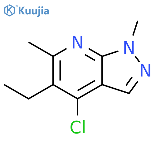 1H-Pyrazolo[3,4-b]pyridine, 4-chloro-5-ethyl-1,6-dimethyl- structure
