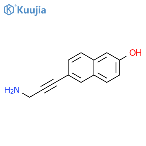2-Naphthalenol, 6-(3-amino-1-propyn-1-yl)- structure