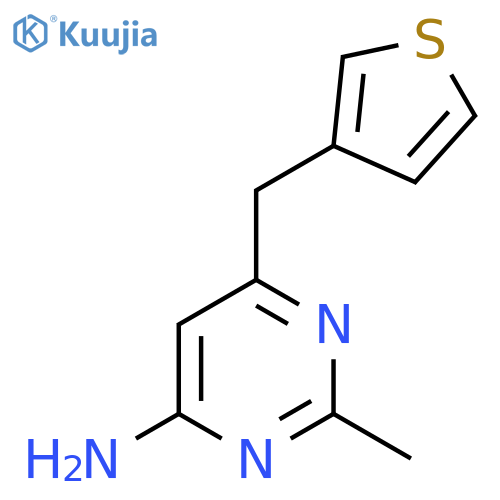 2-Methyl-6-[(thiophen-3-yl)methyl]pyrimidin-4-amine structure