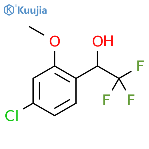 1-(4-chloro-2-methoxyphenyl)-2,2,2-trifluoroethan-1-ol structure
