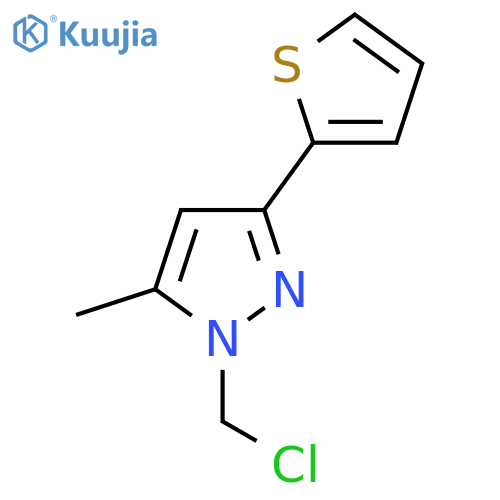 1-(chloromethyl)-5-methyl-3-(thiophen-2-yl)-1H-pyrazole structure