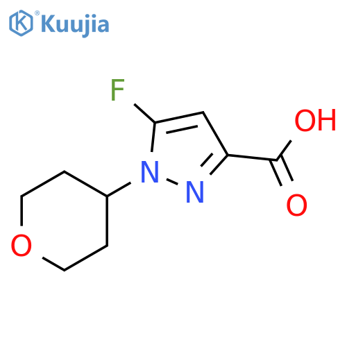 5-fluoro-1-(oxan-4-yl)-1H-pyrazole-3-carboxylic acid structure