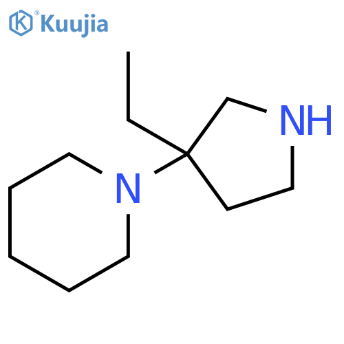 Piperidine, 1-(3-ethyl-3-pyrrolidinyl)- structure