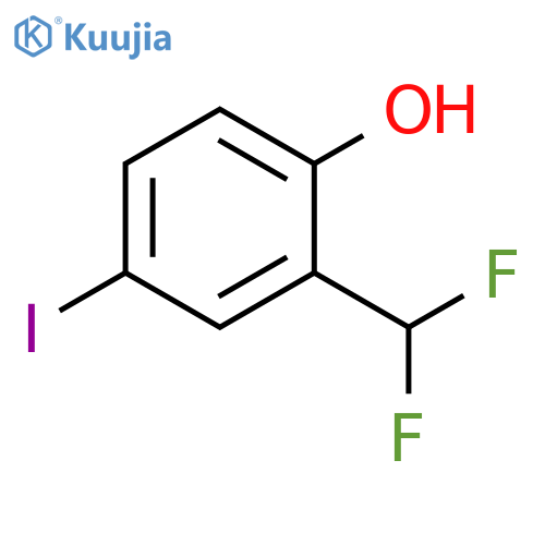 2-(Difluoromethyl)-4-iodo-phenol structure
