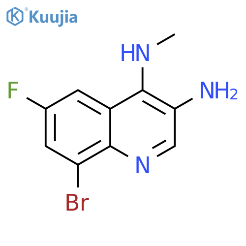 3,4-Quinolinediamine, 8-bromo-6-fluoro-N4-methyl- structure