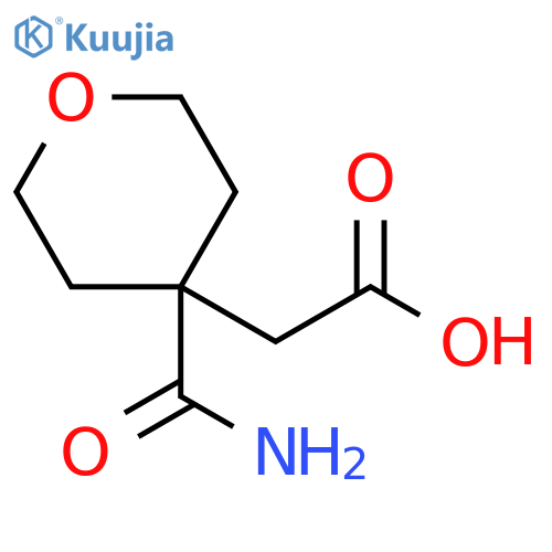 2-(4-carbamoyloxan-4-yl)acetic acid structure