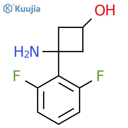 3-Amino-3-(2,6-difluorophenyl)cyclobutan-1-ol structure