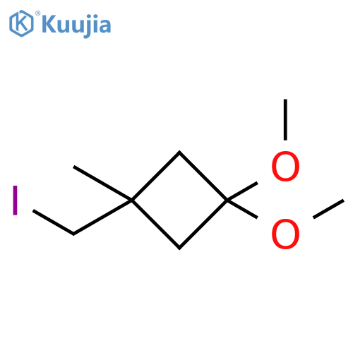 1-(iodomethyl)-3,3-dimethoxy-1-methylcyclobutane structure