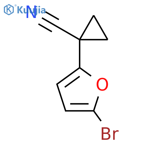 1-(5-bromofuran-2-yl)cyclopropane-1-carbonitrile structure