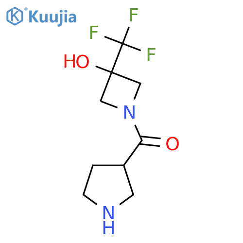 (3-Hydroxy-3-(trifluoromethyl)azetidin-1-yl)(pyrrolidin-3-yl)methanone structure