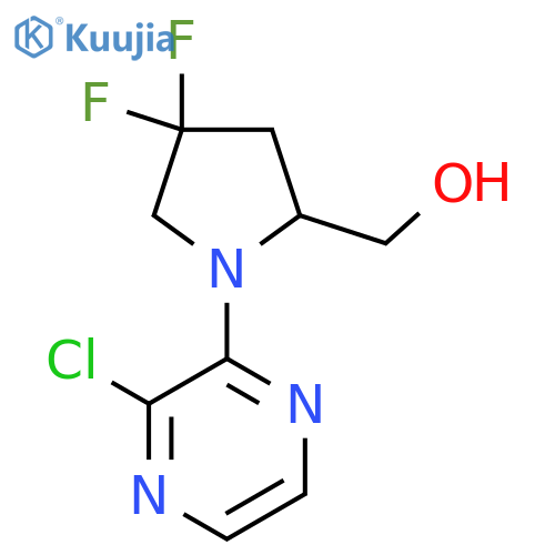 (1-(3-Chloropyrazin-2-yl)-4,4-difluoropyrrolidin-2-yl)methanol structure