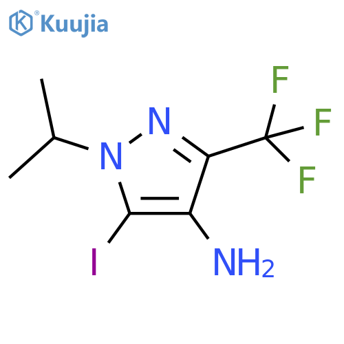 1H-Pyrazol-4-amine, 5-iodo-1-(1-methylethyl)-3-(trifluoromethyl)- structure